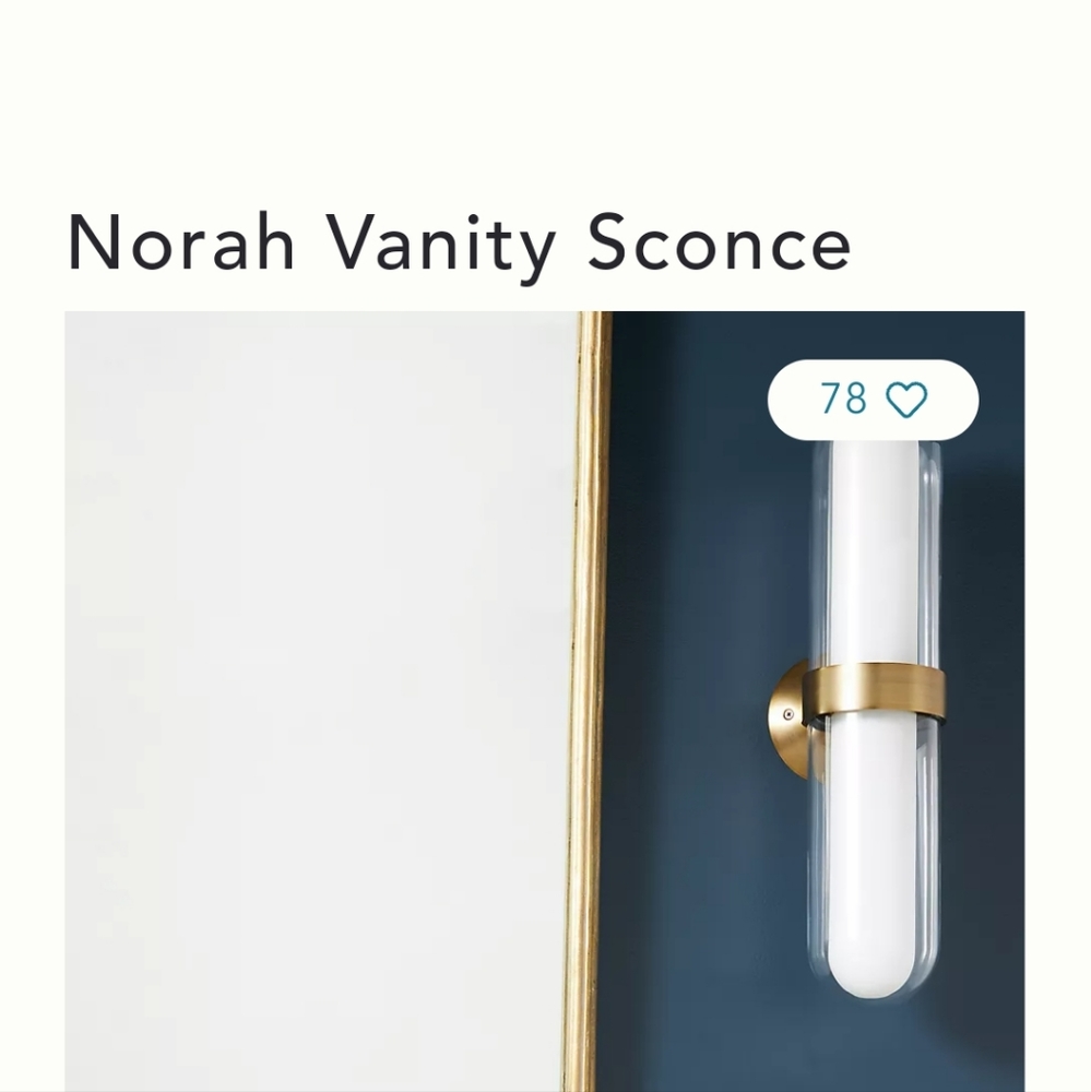 Anthropologie Norah Vanity Sconce New